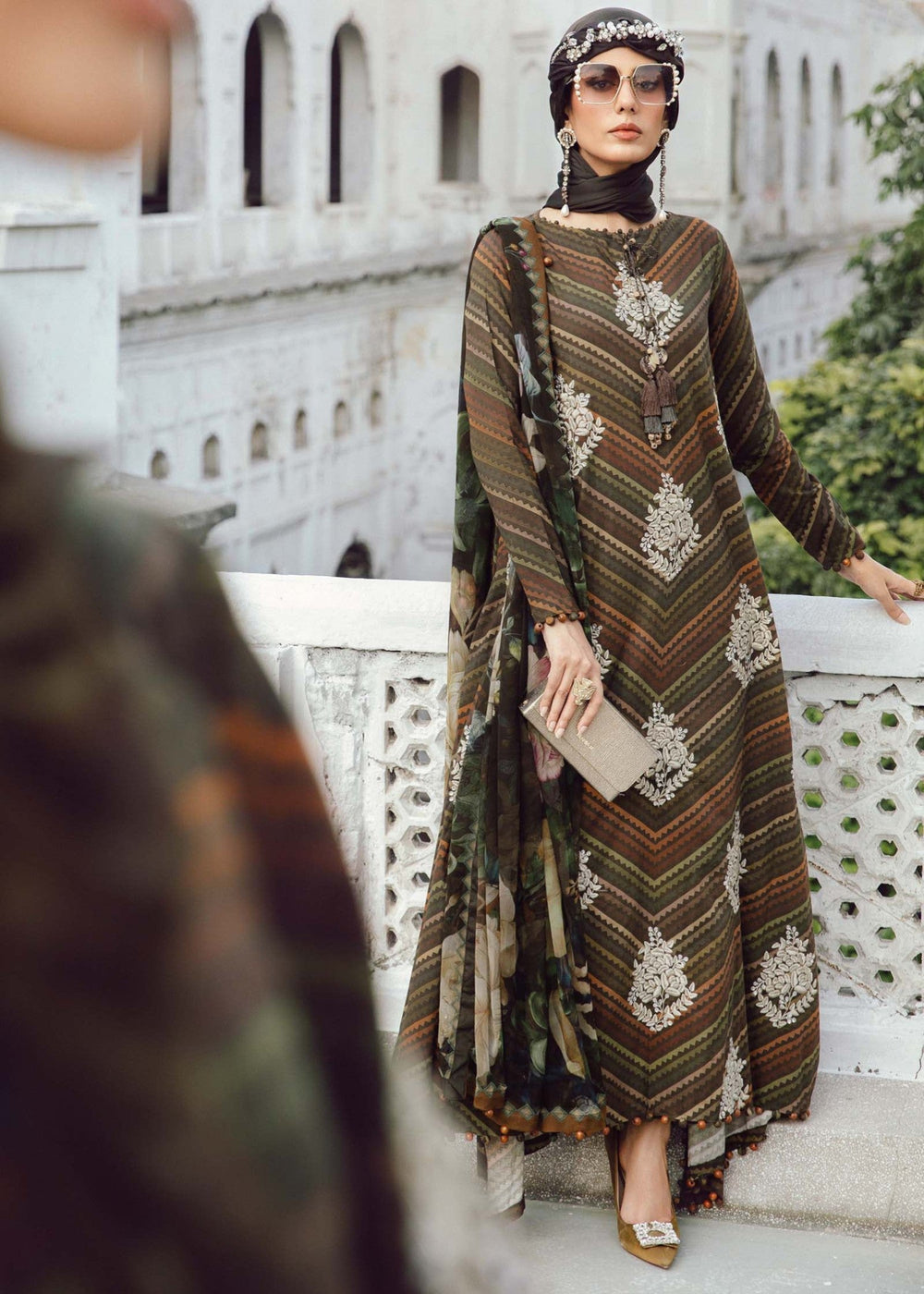 Maria-B 3 Piece Unstitched Embroidered Lawn Suit - Kapra Collection