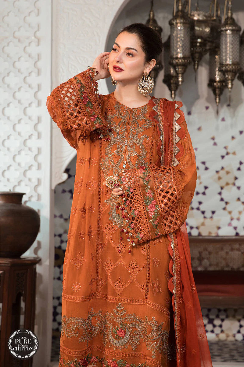 Maria b chiffon unstitched suit replica - Kapra Collection