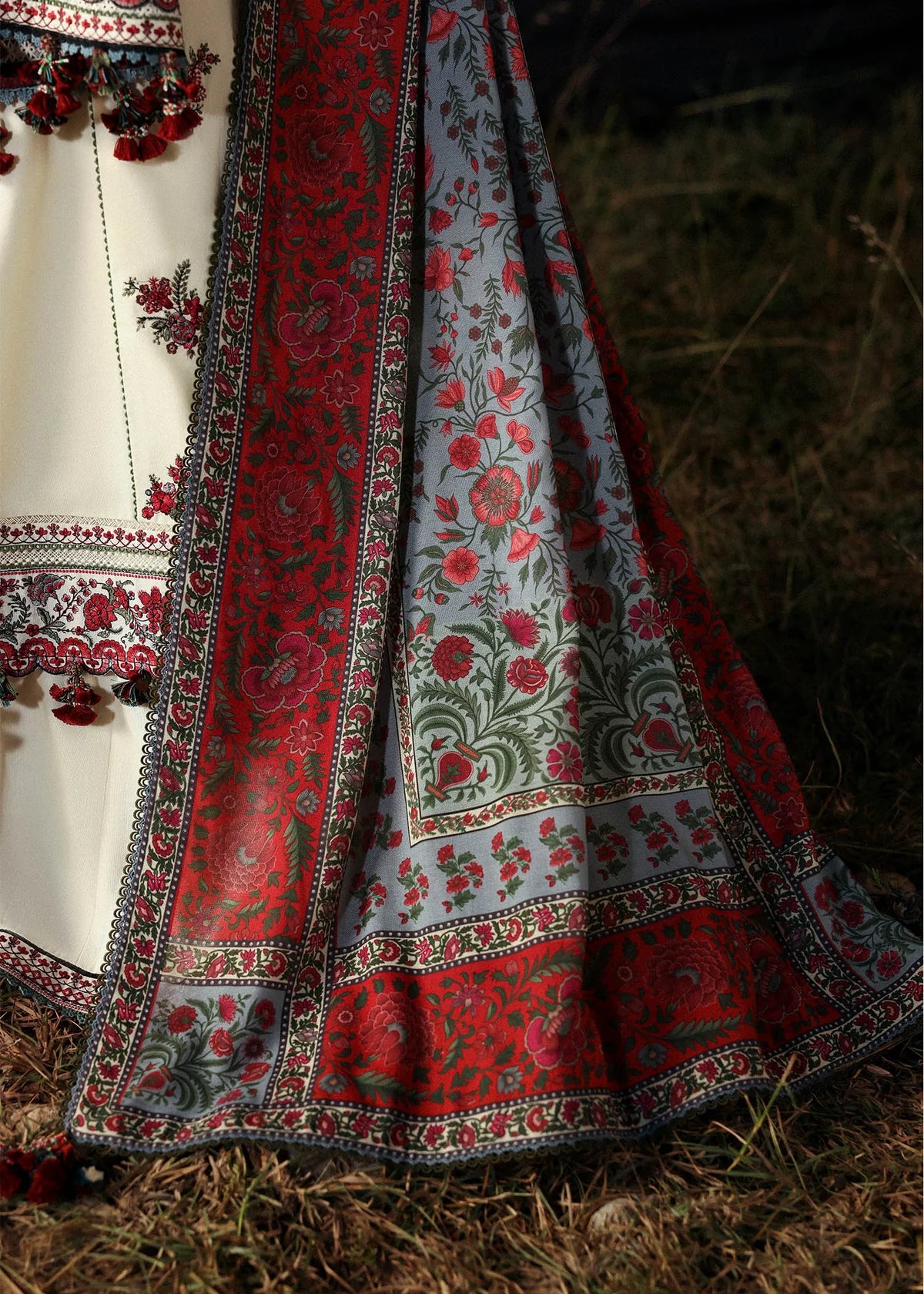 03-Piece Printed Law Suit - Unstitched - Kapra Collection