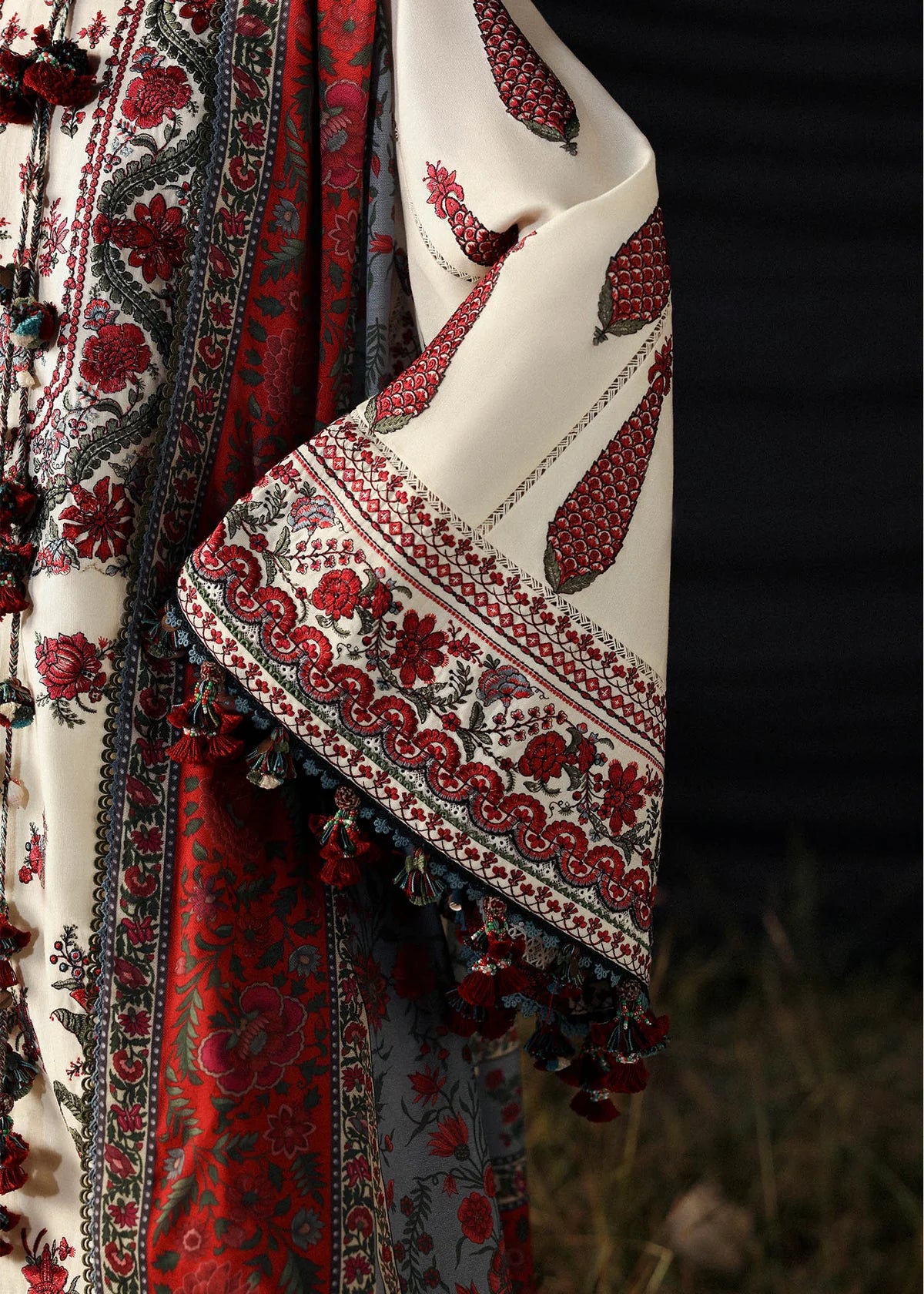 03-Piece Printed Law Suit - Unstitched - Kapra Collection