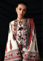 03-Piece Printed Law Suit - Unstitched - Kapra Collection